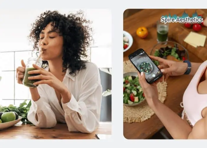Image of woman looking into her diet and fat freezing Sleaford to improve her health