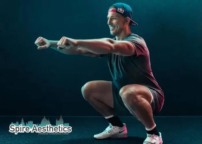 Image of man build leg muscle Sleaford through exercise