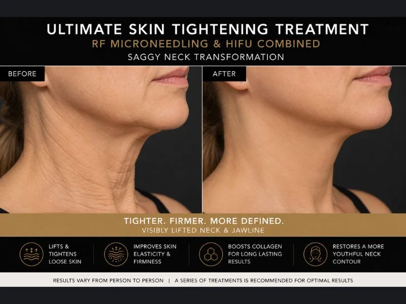 before and after Ultimate skin tightening treatment Sleaford